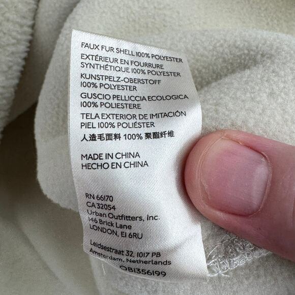 We the Free People Oversized Sherpa Turtleneck Sweater Womens Large Cream - Picture 10 of 14